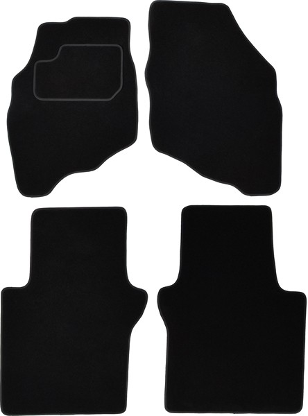 Premium Textil Fußmatten Autoteppich VORN HINTEN SET Anthrazit Schwarz 4 Stück